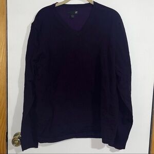 JF J. Ferrar Purple V Neck Sweater